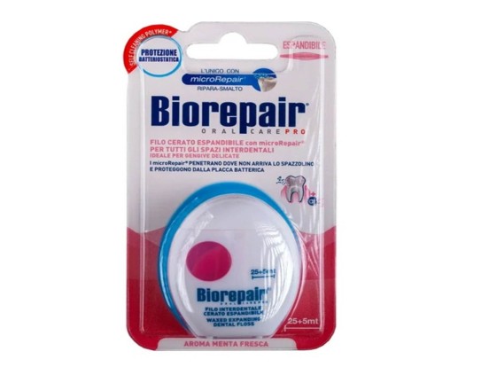 Biorepair Filo Cerato Espandibile - зубная вощеная расширяющая нить (30м), Biorepair / Италия