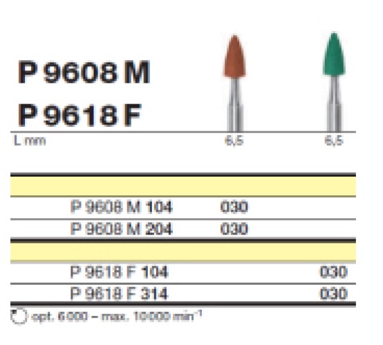 Полировочный бор по металлу 2-я ступень D+Z  / P 9618 F 204.030